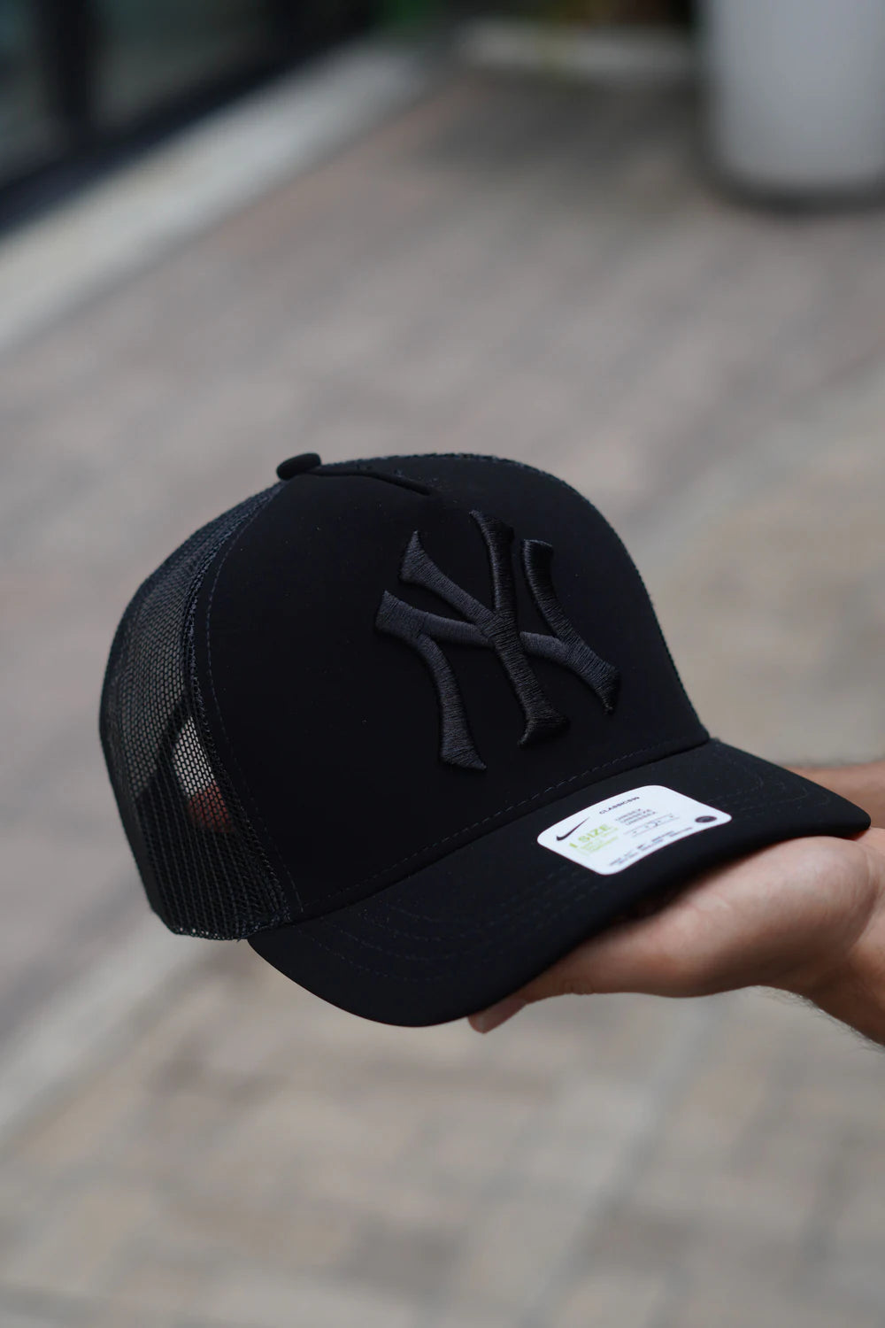 Gorra Yankees Negra Malla — Negro