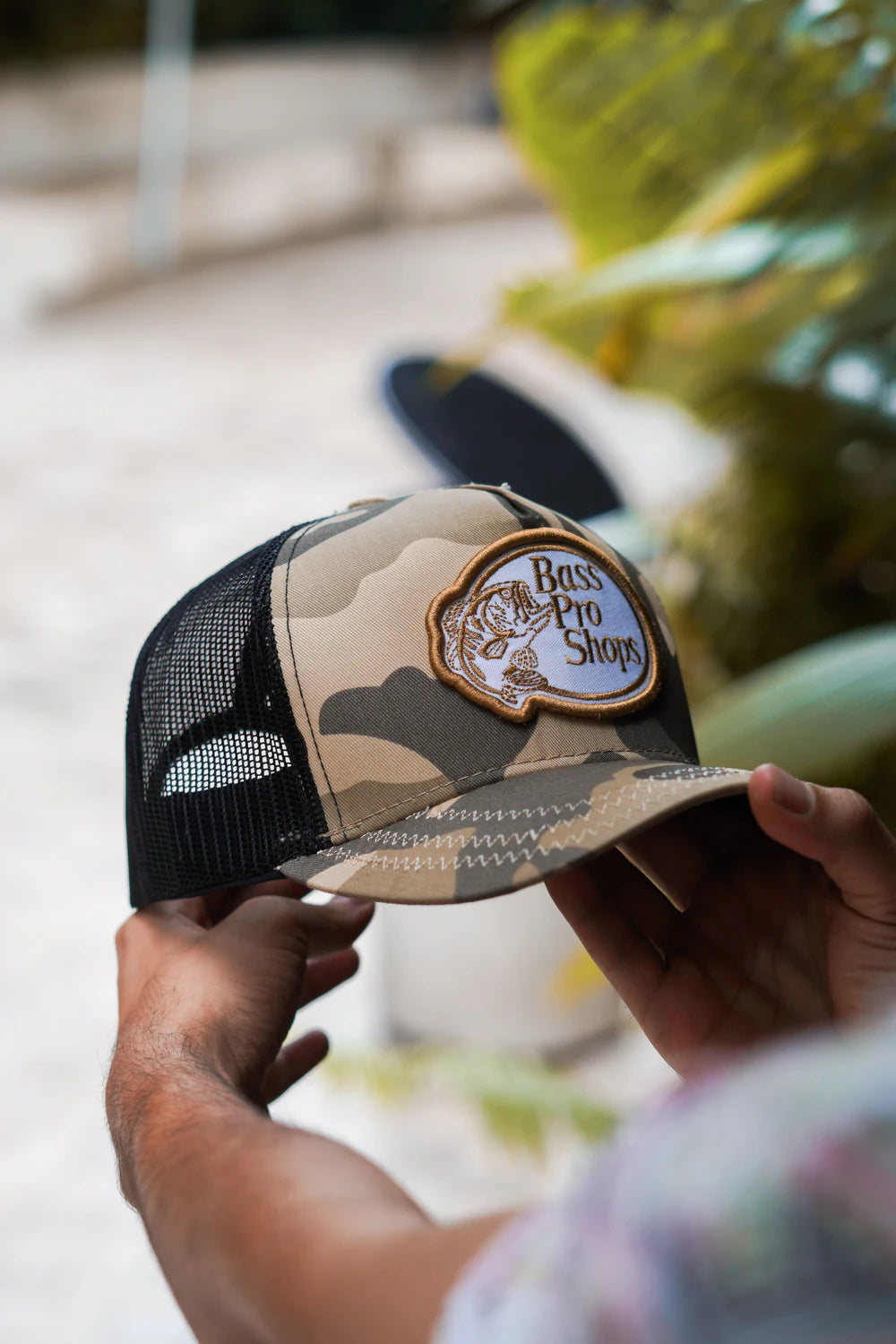 Gorra Bass Pro Camo Arena de Bass Pro Shops, colorway Camuflado arena · Negro