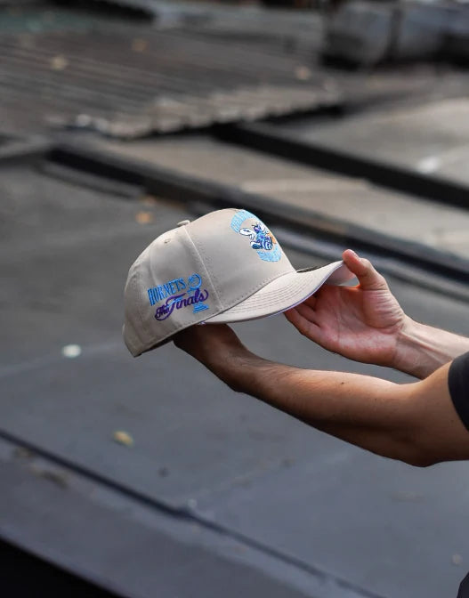 Gorra Hornets Piedra de Charlotte Hornets, colorway Piedra · Azul