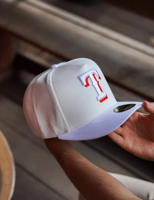 Gorra Rangers Blanca de Texas Rangers, colorway Blanco · Rojo